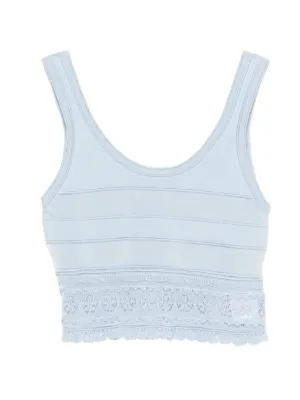SANDRO pointelle knit crop top