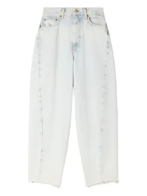 SANDRO faded barrel cotton jeans