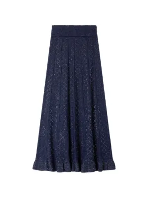SANDRO rhinestone knit maxi skirt