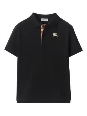 Burberry Kids Equestrian knight embroidery polo shirt