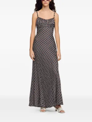 SANDRO floral slip maxi dress