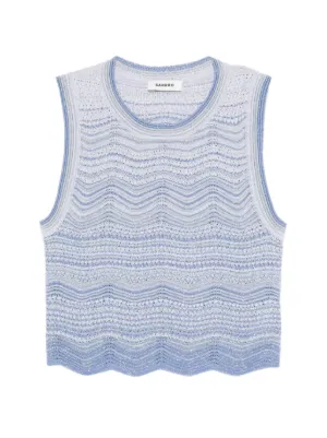 SANDRO decorative knit crop top