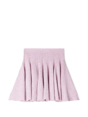SANDRO mini rhinestone knit skirt