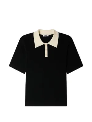 SANDRO two-tone polo shirt