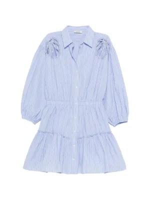 SANDRO mini striped cotton dress