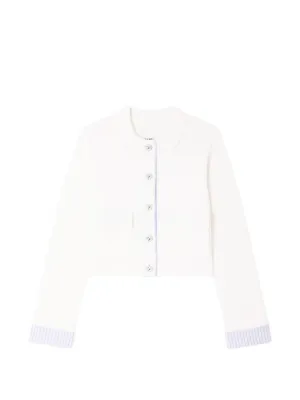 SANDRO wool polo cardigan