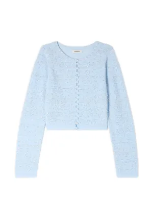SANDRO cropped pearled cardigan