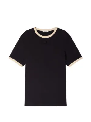 SANDRO two-tone patch T-shirt