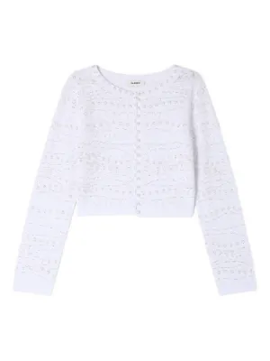 SANDRO cropped pearled cardigan
