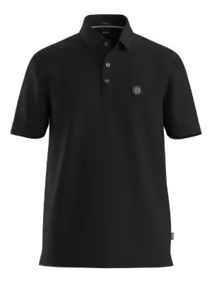 BOSS mercerized-cotton polo shirt with double B monogram