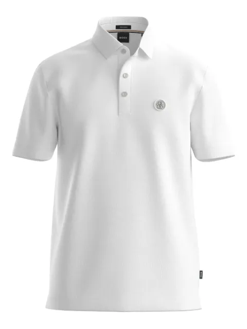 BOSS mercerized-cotton polo shirt with double B monogram