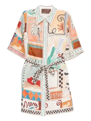 ALEMAIS Michelle abstract-print mini dress