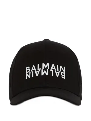 Balmain logo-print cotton cap