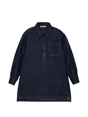 Marni Kids chest-pocket button dress