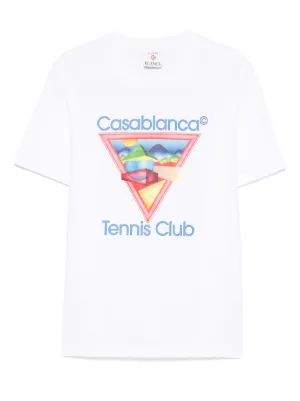 Casablanca Tennis Club Icon organic cotton T-shirt