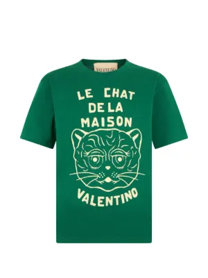 Valentino Garavani cotton T-shirt with Le Chat De La Maison print
