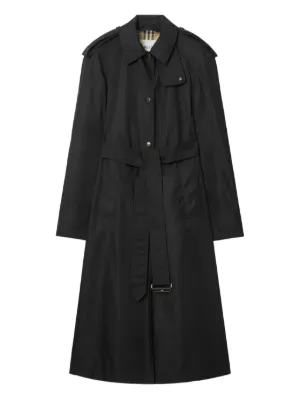 Burberry long nylon hooded car coat