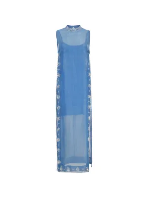 ALEMAIS Yasmeen bead-embellishment midi dress