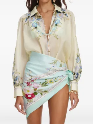 Self-Portrait floral-print shirt