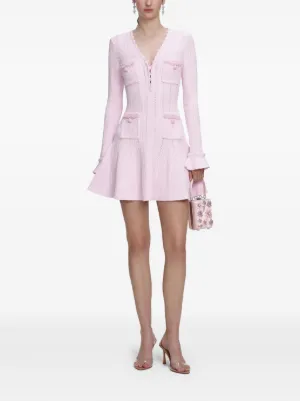 Self-Portrait pearl-embellishment mini dress