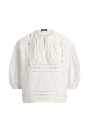 Polo Ralph Lauren tie-neck cotton blouse