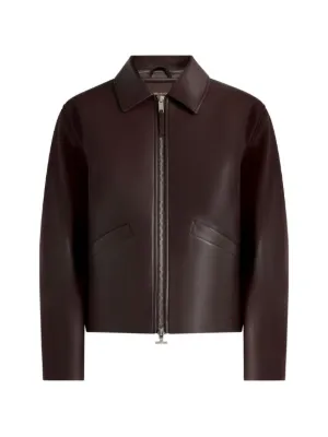 Mani&egrave;re De Voir Yves minimal leather jacket