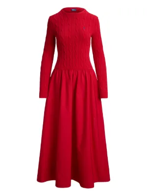 Polo Ralph Lauren cable-knit maxi dress