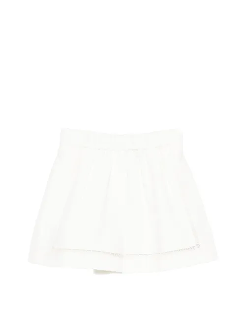 Maje embroidered linen blend shorts