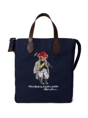 Polo Ralph Lauren Polo Bear canvas tote bag