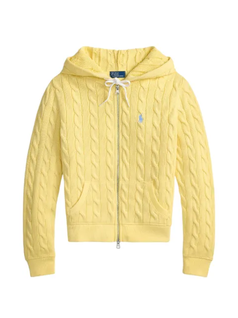Polo Ralph Lauren cable-knit cotton full-zip hoodie