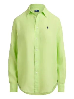 Polo Ralph Lauren logo-embroidered linen shirt
