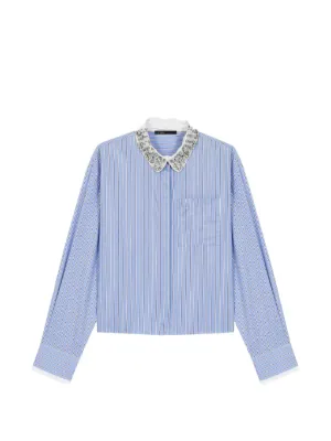 Maje shirt with removable jewel collar