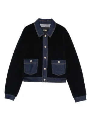 Maje bouclé and denim jacket