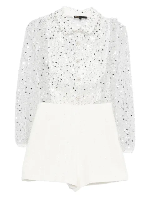 Maje sequin tweed jumpsuit