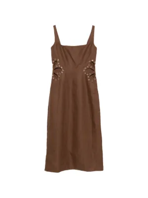 Maje linen blend maxi dress