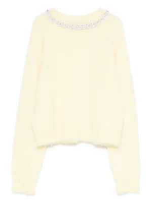 Maje removable jewel collar jumper