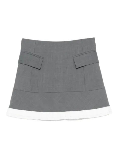 Maje A-line poplin skirt with ruffle