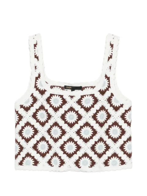 Maje floral crochet top