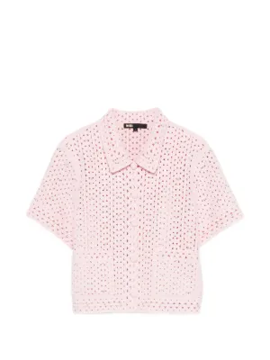 Maje rhinestone crochet cardigan