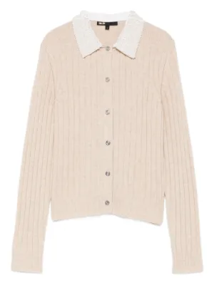 Maje cardigan with removable bead collar