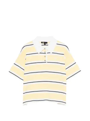 Maje striped short-sleeve polo