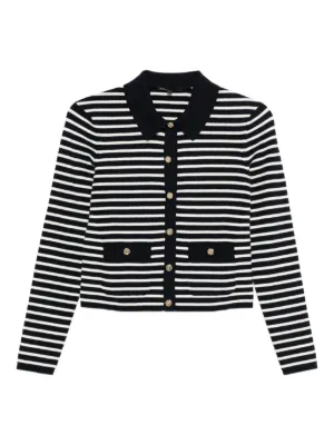 Maje striped polo cardigan