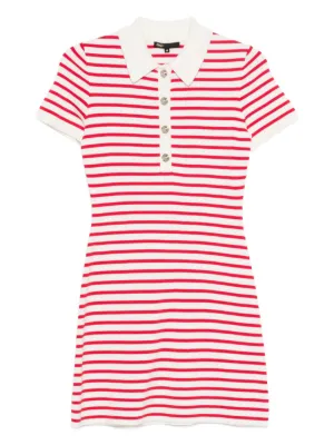 Maje striped button knit dress