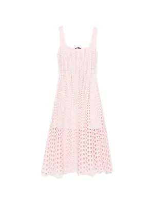 Maje rhinestone crochet midi dress