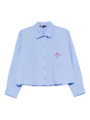 Maje embroidered shirt with pleated back