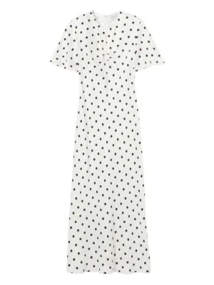 Claudie Pierlot satin polka dot maxi dress