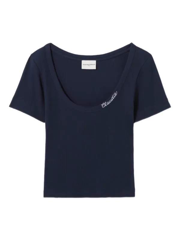 Claudie Pierlot embroidered cotton T-shirt