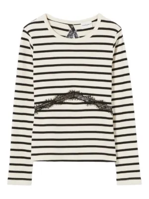 Claudie Pierlot breton lace T-shirt
