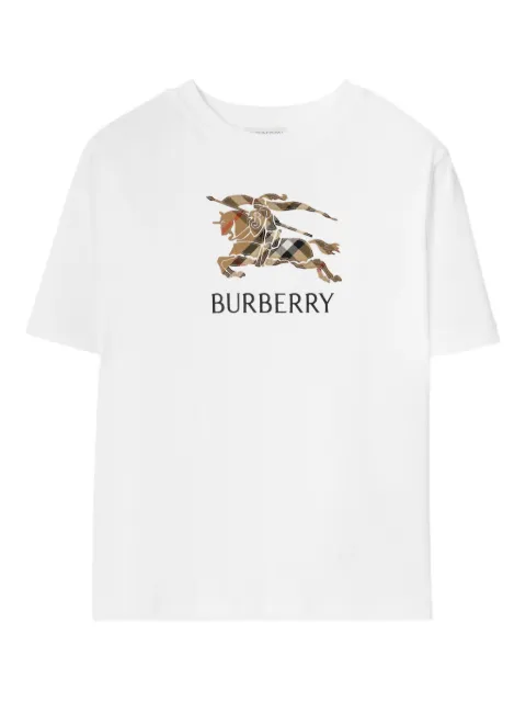 Burberry Kids EKD check cotton T-shirt
