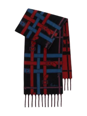Burberry Belt Check cashmere scarf
